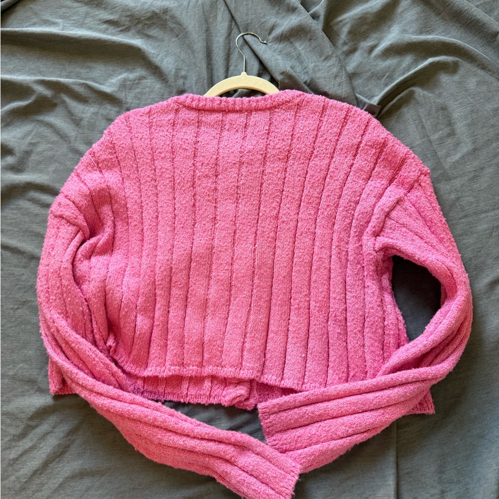 PacSun Vibrant Pink Women's Cardigan - Picture 2 of 5